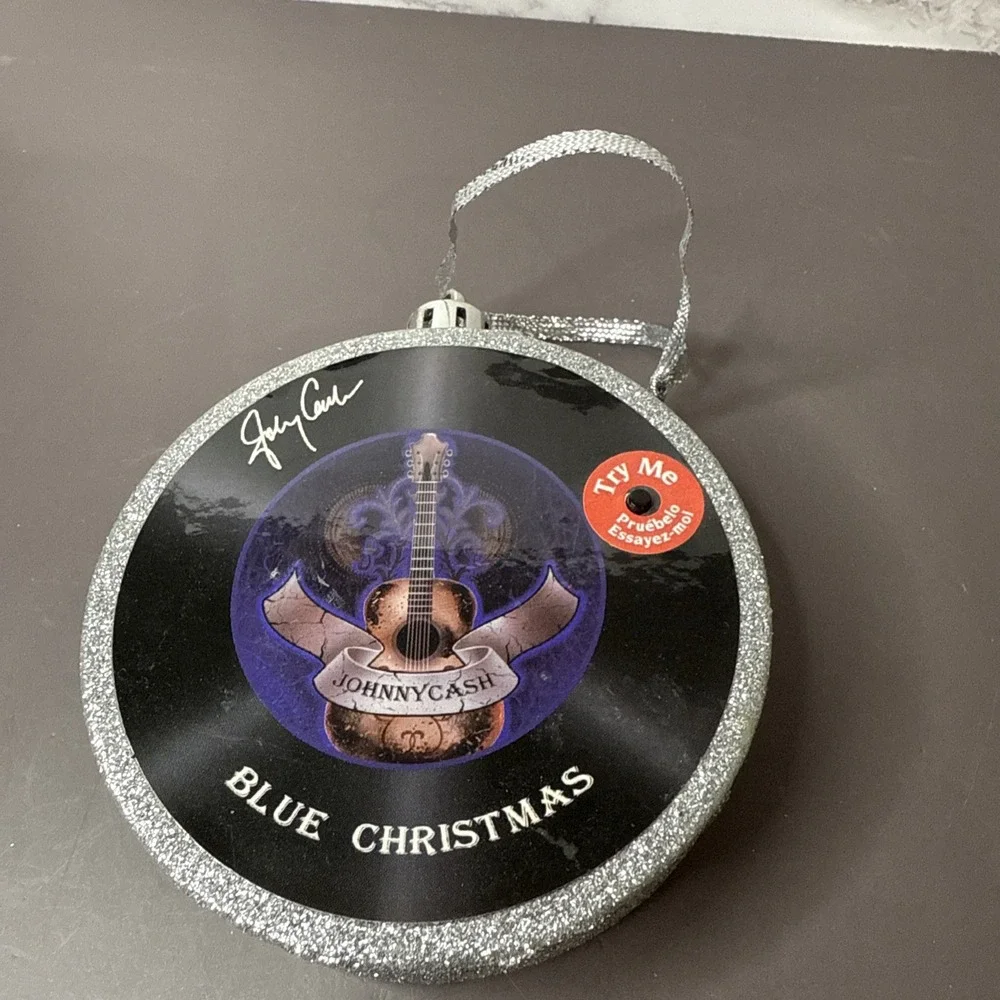 Johnny Cash Blue Christmas Singing Ornament